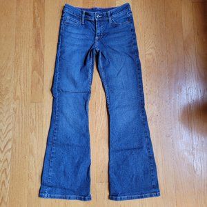 Wrangler Girls Size 12 #09MWGER Dark Wash Boot Cut Jeans